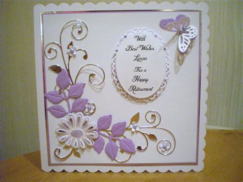 When you add your own personal message to a retirement card, it's a golden opportunity to emphasize the positives and make your recipient feel good about both past and future. Retirement card using tonic dies | My Personalised Cards ...