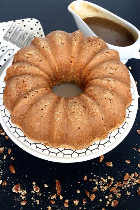 Brown Butter Pecan Pound Cake With Brown Butter Caramel Sauce The