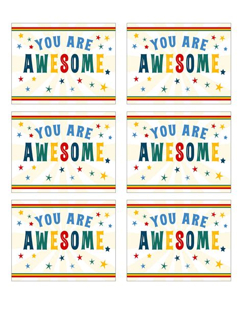 Pin By Susan Wood On Printables You Are Awesome Printables Awesome