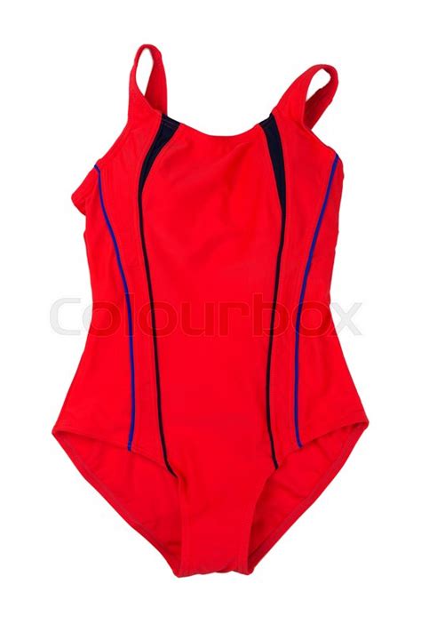 Red Swimsuit Fused Isolate Not White Stock Photo Colourbox
