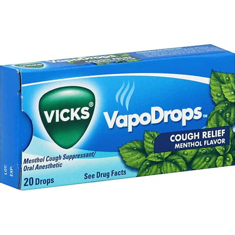 Vicks Vapodrops Cough Relief Menthol Flavored Drops 20 Ct Shop