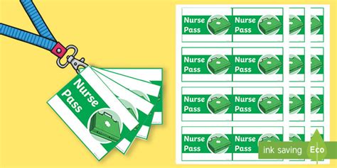Nurse Pass Lanyard Cards
