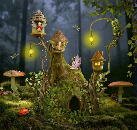 Fairytale Wonderland Enchanted Tree Fairy Art Wallpaper