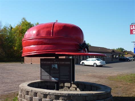 Worlds Largest Stormy Kromer Hat Sculpture World Record In Ironwood