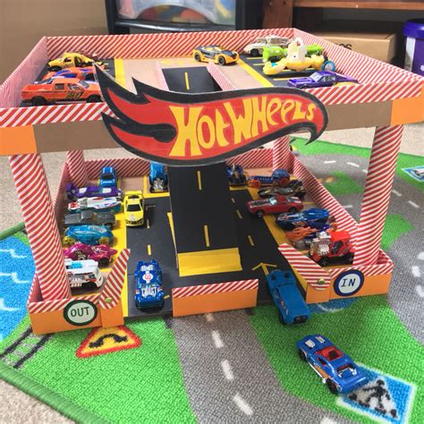 Check spelling or type a new query. Homemade parking garage I made for my sons hot wheels cars | Hot wheels crafts, Hot wheels diy ...