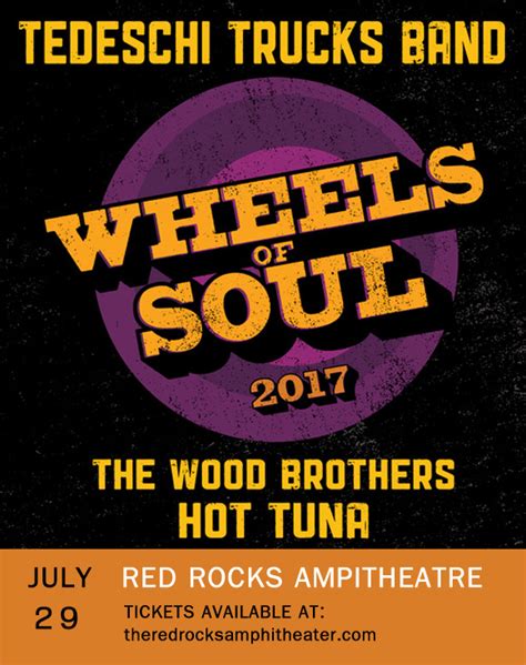 Tedeschi Trucks Band And The Wood Brothers Tickets 29th July Red Rocks Amphitheatre