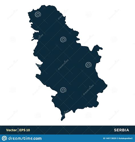 Serbia Europe Countries Map Vector Icon Template Illustration Design