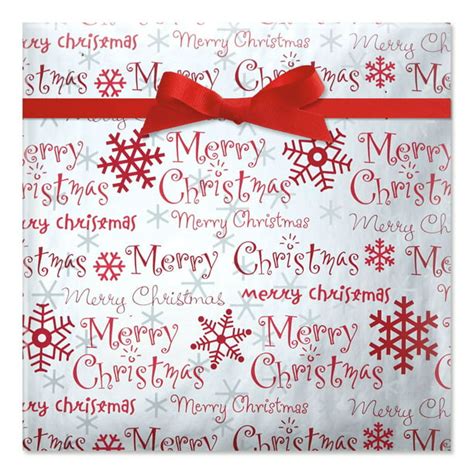 merry christmas script foil rolled t wrap 1 giant roll 23 inches wide by 20 feet long