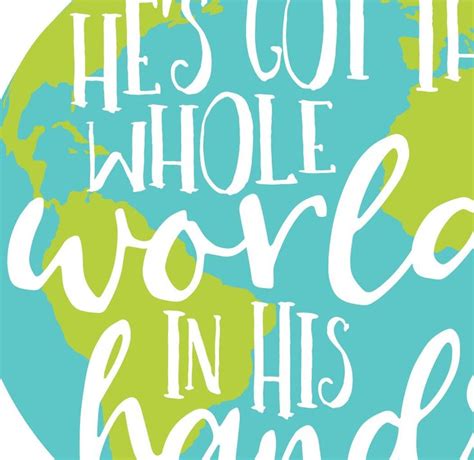 Scripture Wall Art Hes Got The Whole World In His Hands Etsy Canada
