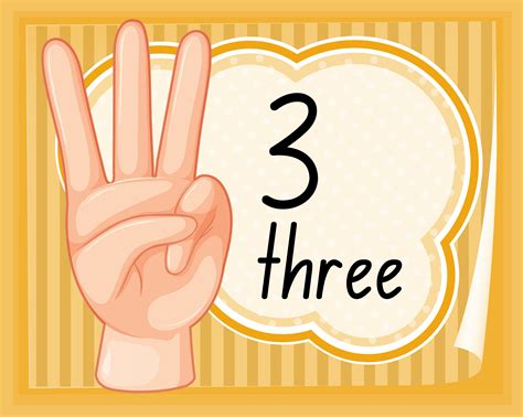 Count Three With Hand Gesture 362280 Vector Art At Vecteezy