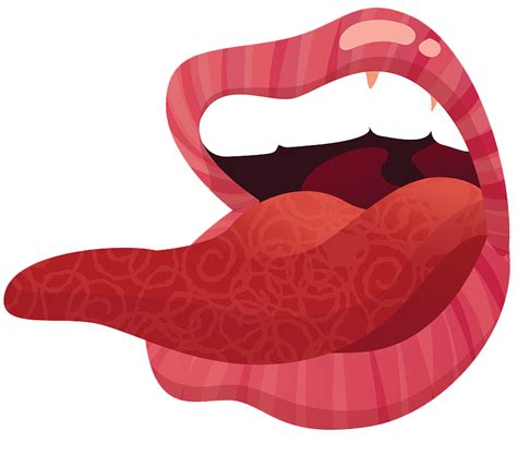 Tongue Mouth Illustration Cartoontongueillustration Png Download