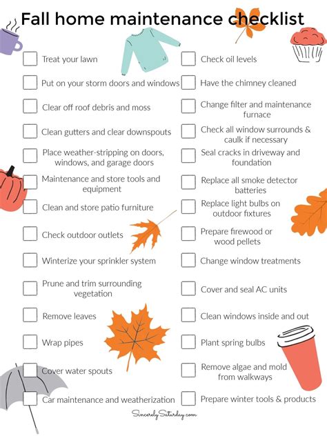 Fall Home Maintenance Checklist Free Printable Home Maintenance
