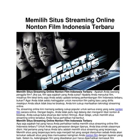 Kamu kecanduan nonton film dewasa? Memilih Situs Streaming Online Nonton Film Indonesia ...