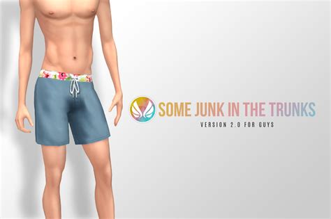 Some Junk In The Trunk V2 Sims 4 Male Clothes Sims 4 Cc Swimwear