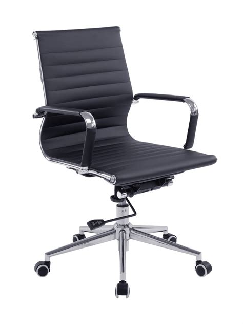 Aura Bonded Leather Office Chair Black Bcl8003bk Eliza Tinsley 121