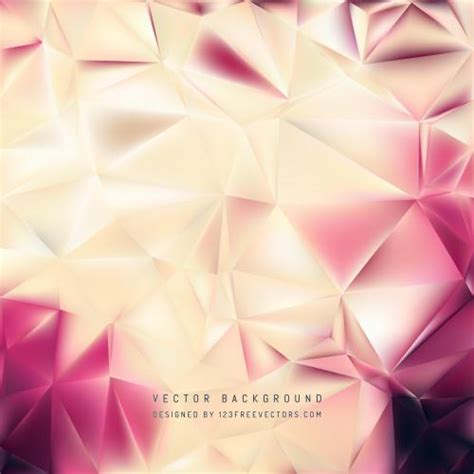 Abstract Pink Beige Geometric Polygon Background