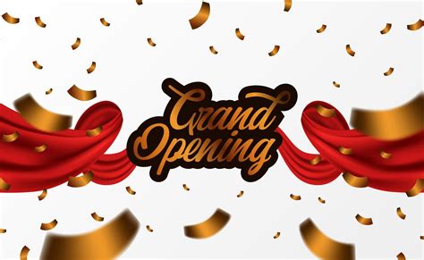 Grand Opening Ceremony Party Template With Golden Confetti 1750650