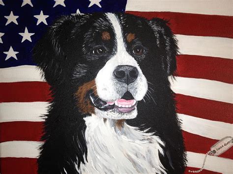 Dog Heroes Of 9 11 Painting By Linda Clavette Quigley