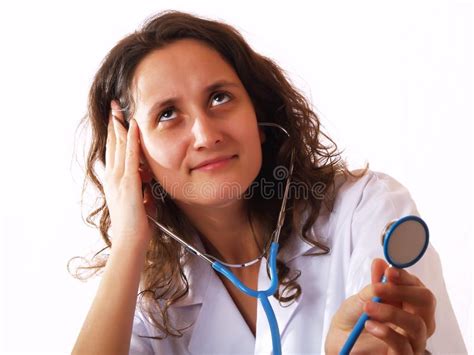 Doctor Listening Through Stethoscope Picture Image 4276985