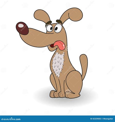 Surprised Dog Sits Stock Vector Illustration Of Loveable 42329005