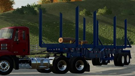 Мод Manac 45ft Log Trailer для Farming Simulator 2022