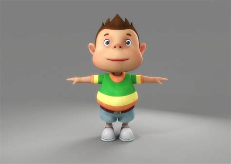 Cartoon Boy Free 3d Models