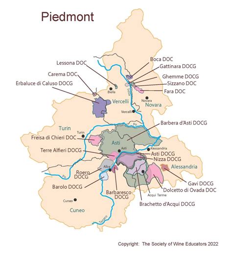 2023 Wine Map Of Piedmont Society Of Wine Educators