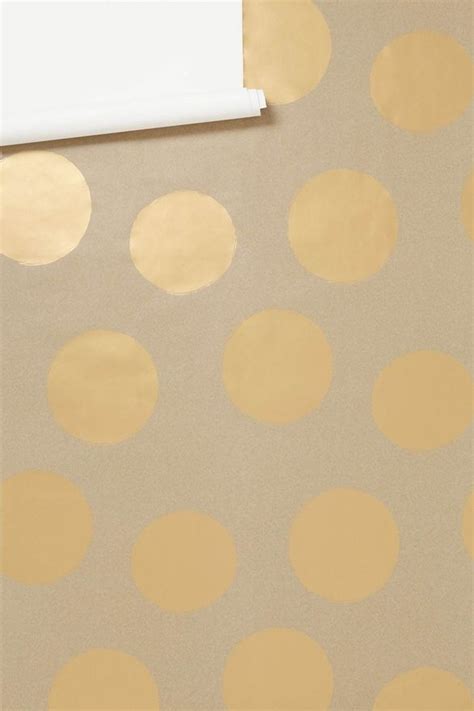 48 Gold Polka Dot Wallpaper