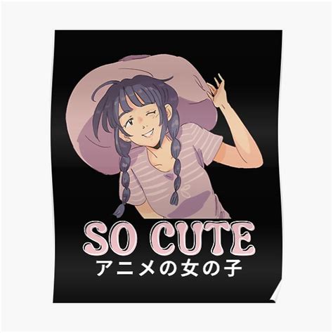 So Cute Anime Girl Poster For Sale By Levels Class Redbubble