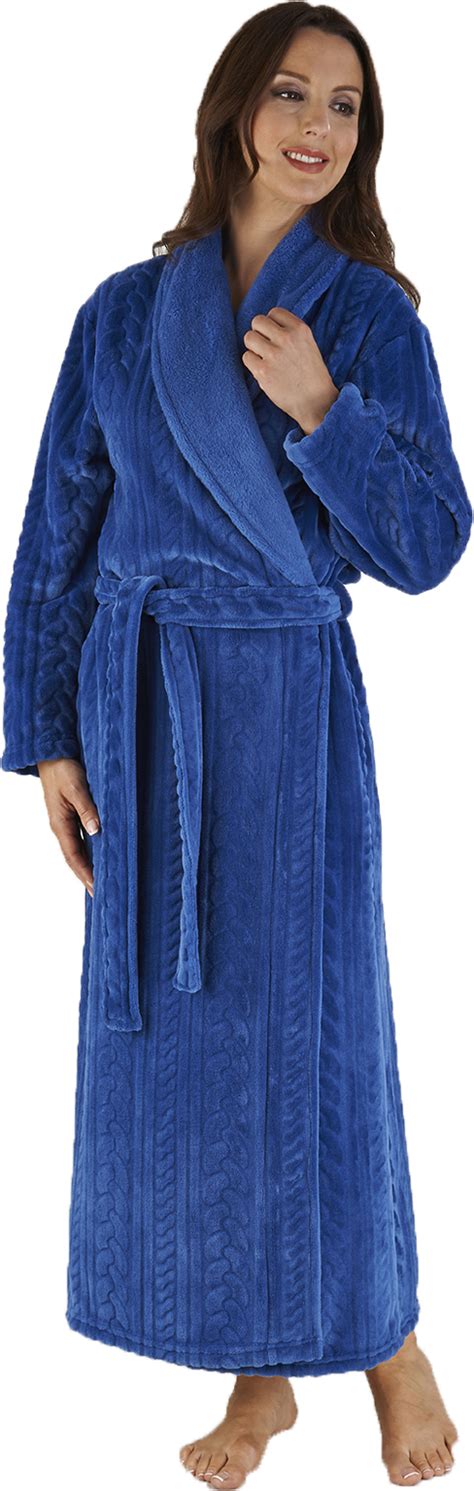 Slenderella Full Length Luxury Wrap Fleece Dressing Gown