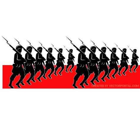 Marching Army Graphics Royalty Free Stock Svg Vector