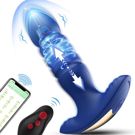 Thrusting Anal Butt Plug Sex Toys For Couples Anal Toys App Remote Control Vibrator With 7
