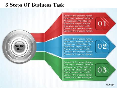 1013 Business Ppt Diagram 3 Steps Of Business Task Powerpoint Template