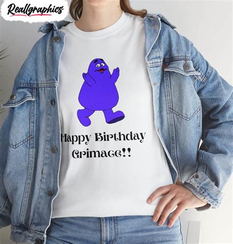 Happy Birthday Grimace Shirt Mcdonalds Grimace Meme Tee Shirt