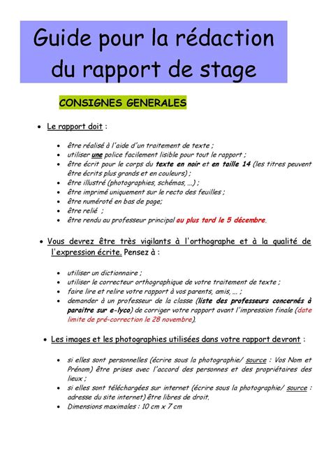 Calaméo Guide Pour La Rédaction Du Rapport De Stage