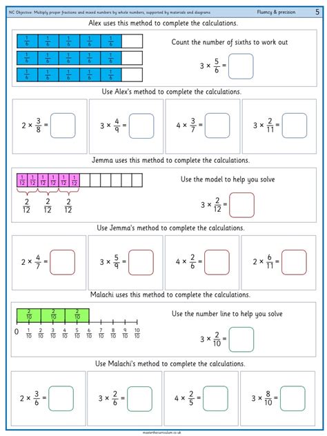 Multiply Proper Fractions And Mixed Numbers By Whole Numbers Supported
