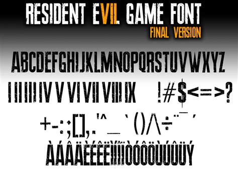 Resident Evil 7 Biohazard Game Font Final Version By Snakeyboy On