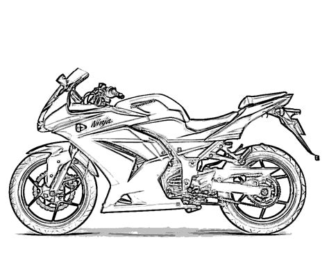 Los Dibujos Para Colorear Dibujos De Motocicletas Para Colorear