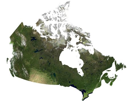 Satellite Map Of Canada