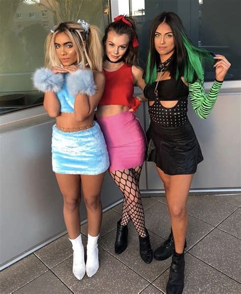 You and your friends can be ready to become sugar, spice. power puff girls | Powerpuff girls costume, Halloween ...