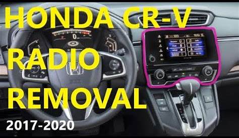 How To remove RADIO on Honda CRV 2018 2017 2019 - YouTube