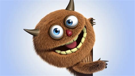 Funny Monster 1366 X 768 Hdtv Wallpaper