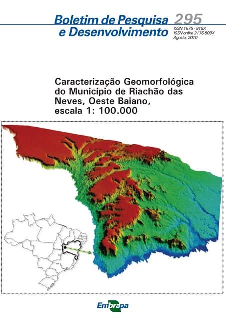 caracterizacao geomorfologica do municipio de riachao das neves oeste baiano escala 1100000pdf