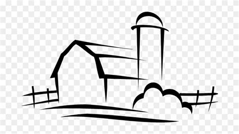 Red Barn Silhouette Clip Art Line Drawings Of Barns Free