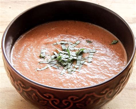Vegan Creamy Tomato Basil Soup Nourished Fit And Free