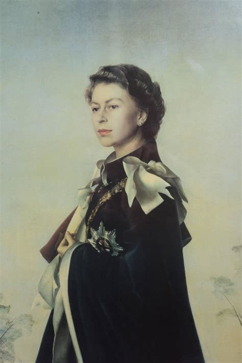 I always loved this portrait of queen elizabeth ii; Print of HM Queen Elizabeth II by Pietro Annigoni, 1955 at ...