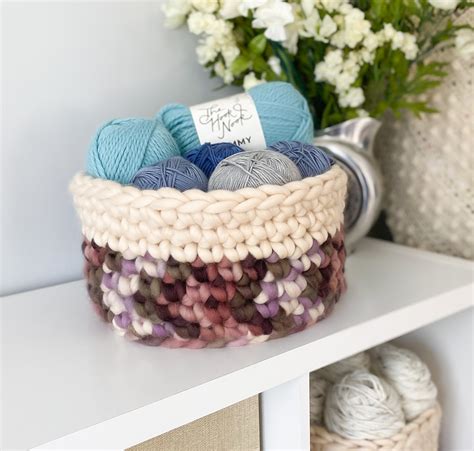 THNLife Yarn Crochet Basket Pattern Brianna Iaropoli