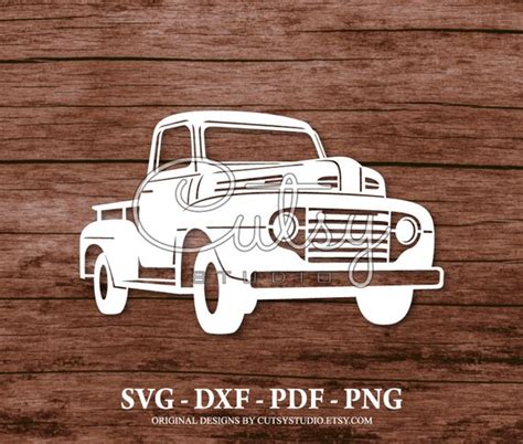 SVG FORD F1 1940 1948 Pickup Truck Silhouette Cut Files Etsy