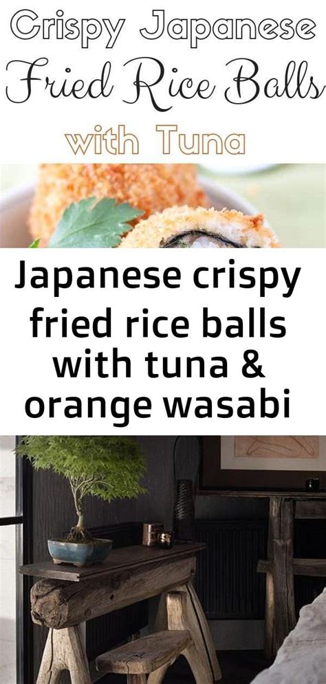 Japanese Crispy Fried Rice Balls With Tuna And Orange Wasabi Sauce Rice