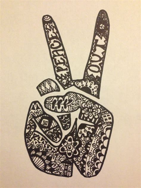 Peace Sign How To Draw Hands Peace Sign Hand Sign Art